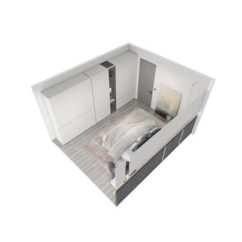 Quanyou’s whole house customized minimalist wardrobe from one door to the top