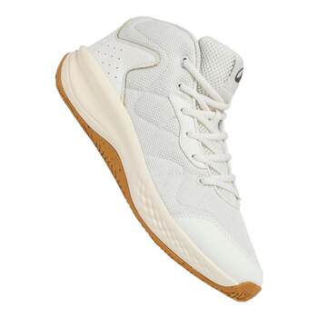 Decathlon high-top breathable cushioning basketball shoes in practice