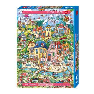 HEYE拼图成人版一千1000片开心小镇早晚安高颜值高难度生日礼物