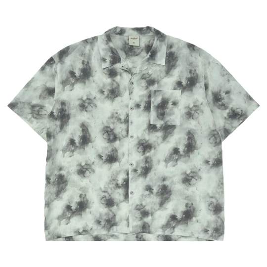 Mentmate 复古东方水墨晕染风短袖衬衫 男女情侣款新中式衬衣 夏