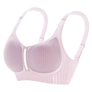Seamless Push-Up Thin Bra for Large Busts, Minimizing Side Breasts, Anti-Sagging, Summer Soft Support, Adjustable Backless Bra for Women