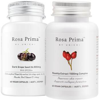 Unichi rose hip seed grape ປະສົມສານຕ້ານອະນຸມູນອິດສະລະ whitening