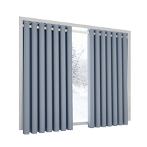 Conforated curtain complete set of telescopic rods free of installation flottante windows Bedrooms Easy shading épaened wind shield 2024 new