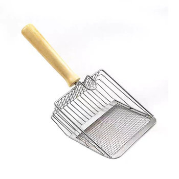 Cat litter shovel two-in-one stainless steel fine hole shoveling magic weapon