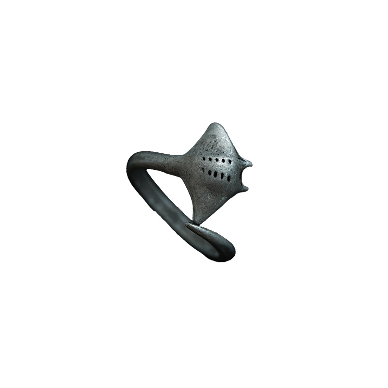 Vintage vintage silver manta ray ring