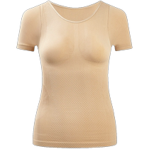 Body shaping tops for women elastic tight tummy control waist control short sleeves can be worn outside shaping body shaping back bottoming tops