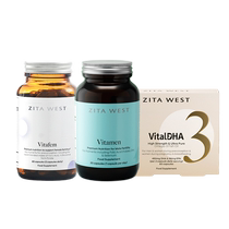 (ZitaWest Pregnancy Preparation Kit for Couples) Active Folic Acid Complex Vitamin DHA Nutritional Essence for Men and Women