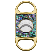 GUEVARA natural colored shell cigar scissors sharp stainless steel double-edged large-diameter cigar cutting tool portable