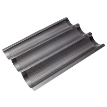 (Self-operated) Bakomei long baguette hot dog mold French bread baking pan baking tool for three-slot oven