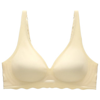 六只兔子无痕内衣女小胸聚拢收副乳果冻条软支撑舒适无钢圈文胸