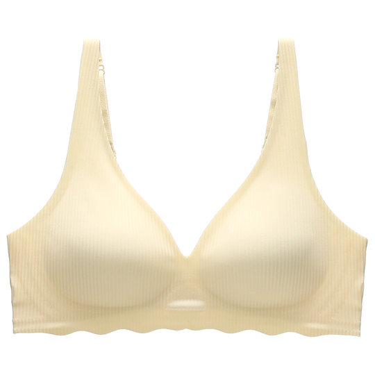 六只兔子无痕内衣女小胸聚拢收副乳果冻条软支撑舒适无钢圈文胸