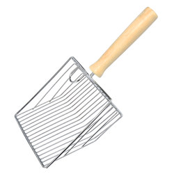 Cat litter shovel cat poop shovel tofu bentonite stainless steel cat litter fine hole dog litter shovel metal cat artifact