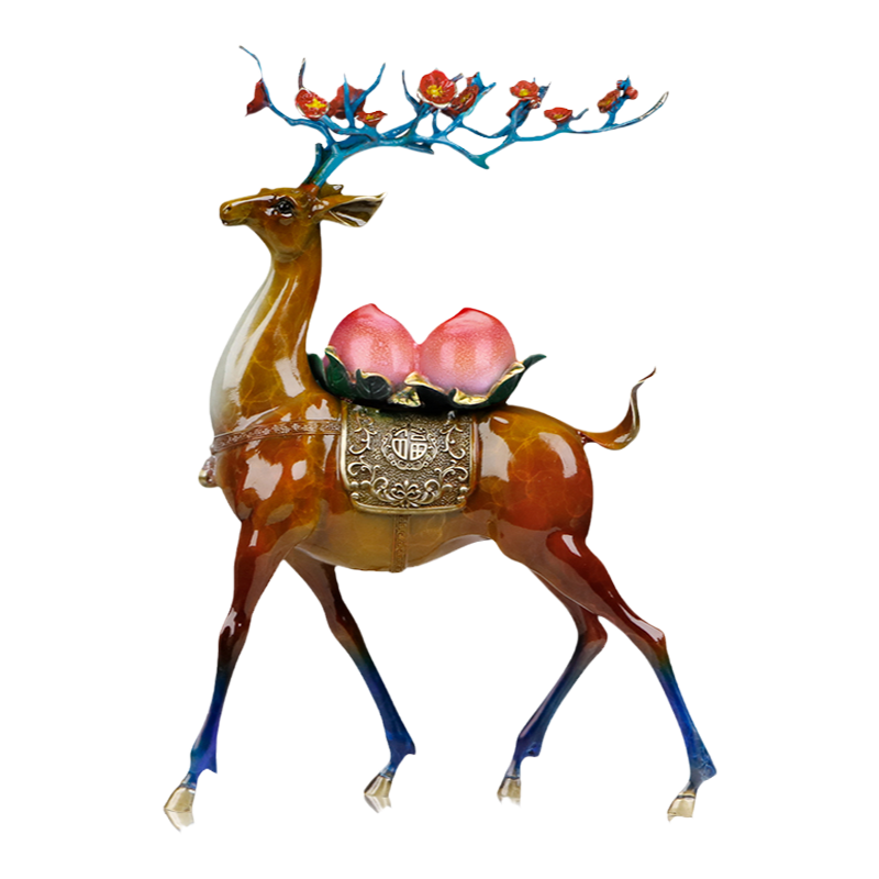 銅製 梅花鹿 応接間 玄関 引っ越し新居オフィス 招財 開運 風水 装飾品 置物 銅製 梅花鹿 応接間 玄関 引っ越し新居オフィス 招財 開運 風水