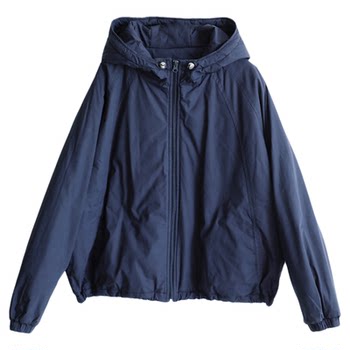 Korean version of copper buckle hooded cotton coat for women with literary and artistic temperament Korean version of copper buckle hooded cotton coat for women with literary and artistic temperament