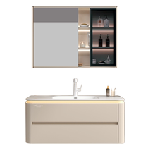 ten thousand and minimalist rock plate seamless ceramic integrated basin intelligent bath cabinet combined washstand washbasin washbasin wash face 582