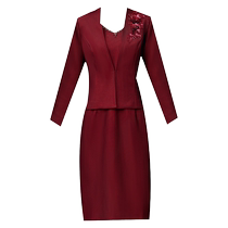 Spring dress mother-in-laws wedding banquet dress two-piece set noble and stylish mother-in-laws dress for wedding banquet