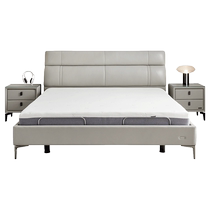 Quanyou Home Multifunctional Electric Smart Leather Bed Modern Simple Bedroom High-End Atmospheric Soft Bed 105251