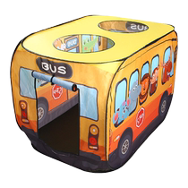 Children Outdoor Toy Play House Tent Cartoon Bus Room Interactive Play House Automatic Play Inside Tent