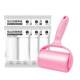 Tear-off replacement paper for lint sticking device, lint-impregnated roller brush roll paper