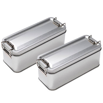Tinplate box silver small pineapple pastry packaging