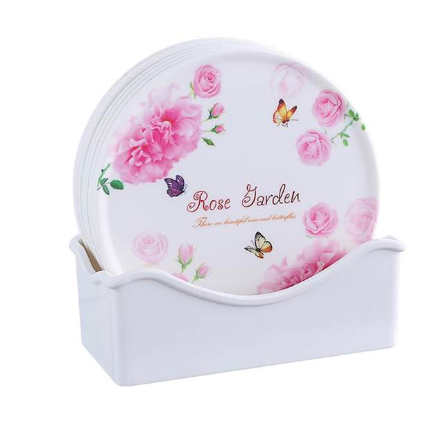 High temperature resistant melamine plate and bowl light luxury storage box heat insulation pad