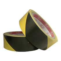 PVC black and yellow floor tape surface waterproof and wear-resistant warning warning landmark ground marking zebra floor tape area division tape EK any width 25 meters long