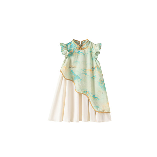 女童连衣裙儿童汉服新中式裙子国风唐装女孩秋装童装大童古装衣服