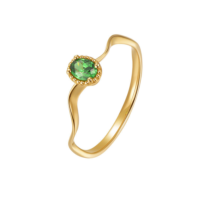 Ming brand jewelry 18K chrysoberyl wave ring