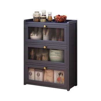 Kitchen storage cabinet layered cupboard multifunctional cabinet