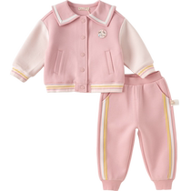 David Bella Girls Pants Suit 2024 Spring New Childrens Casual Two-piece Set Baby Sports Childrens Wear