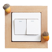 Nordic Solid wood creative log switch-Switch-Switch Switch Switch Switch-