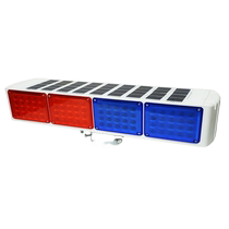 Solar Warning Explosion Flashing Lights Construction Safety Road Red Blue Barricades Light Bifacial Night LED Flash Warning Lights