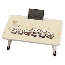 Cute panda bed on small tables can fold the college student dormitory laptop, lazy table house bedroom bay window, simple desk children's cartoon reading desk wz