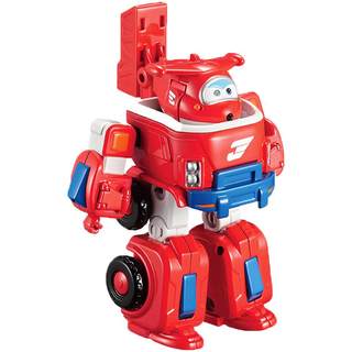 奥迪双钻超级飞侠变形机器人Q版合体机甲套装乐迪消防车变形玩具