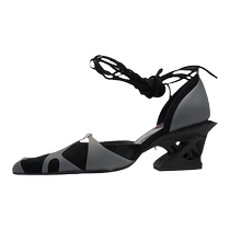 DAPHNELAB Daphne sugar-free 3D printed pointed strap high heels womens new hot girl ballet style sandals