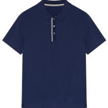 ERDOS spring and summer contrasting rainbow striped small lapel half-sleeved mens business casual cotton POLO shirt fashionable T-shirt