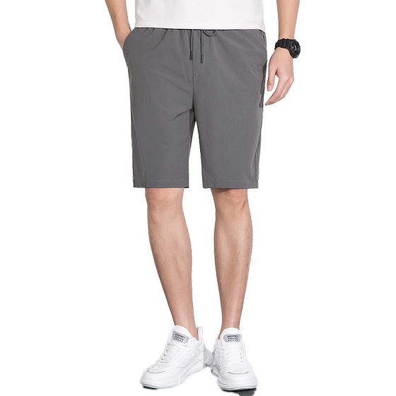
[Ice Silk Elastic] Loose casual pants for men for cool and relaxed 2025 summer thin five-point pants straight shorts