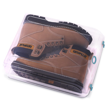 Plastic shoe box storage artifact