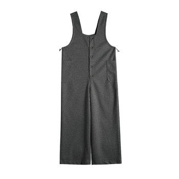 Maternity overalls autumn and winter nine-point pants 2025 new style small plus velvet high-end acetate wool maternity wear