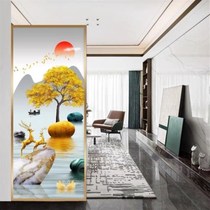 Nordic modern art glass screen partition Xinzhong home living room entrance hall light decoration luxury bedroom entry art door decorative wall