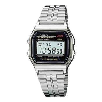 Casio small square fashion small silver fast a158/159