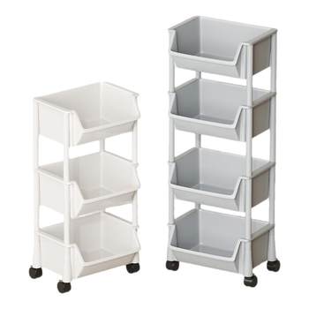 Simple movable bookshelf storage rack