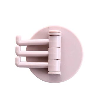 No hole-free 3-branch markless hook glue multi-function rotary hook kitchen bathroom wall three-fork hook