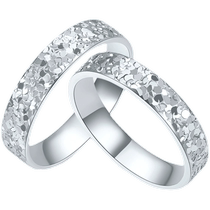 Saturday blessing platinum pt950 ring couple style simple plain ring broken ice car flower hollow pair ring Chinese Valentines Day gift
