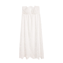 Aimu swimsuit womens spring and summer solid color soft and slightly elastic lace beach suspender long skirt AM608051