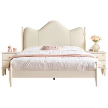 Quanyou Home Cream Style Childrens Bed Bedroom Girl Princess Leather Art Soft Bag Childrens Single Bed 660131