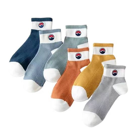 Zhuji socks men's spring and autumn men's anti-odor white boat socks new black tide versatile boys' short socks sports short tube