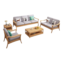 Nanyun solid wood sofa for winter and summer use small apartment living room all solid wood simple rural removable and washable apartment rental