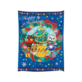 精灵宝可梦联名圣诞节平安夜皮卡丘挂布卧室宿舍背景布墙面装饰画