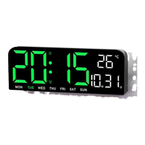 Large screen digital clock electronic clock wall hanging living room desktop TV cabinet ornaments with timer desktop perpetual calendar
